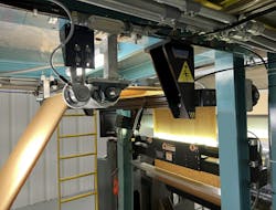 The installed wrinkle detection system in the customer&rsquo;s web coater. Source: Vision Optronix/Teledyne Dalsa