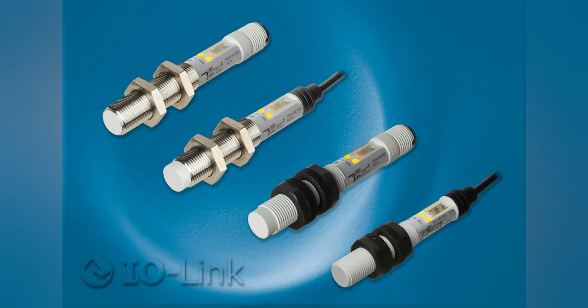M12 Sensor Smart M12 Capacitive Proximity Sensors with IO-Link Communications ...