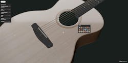 The 3D configurator built on Vectary’s platform allows Dowina to change between different types of rosettes, which are a decorative elements set into the exterior surface of the guitar around the sound hole. Source: Vectary The 3D configurator built on Vectary’s platform allows Dowina to change between different types of rosettes, which are a decorative elements set into the exterior surface of the guitar around the sound hole. Source: Vectary
