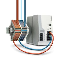 Figure 1. Today’s control cabinets demand space-saving components; power distribution terminals have met this challenge. Source: Phoenix Contact Figure 1. Today’s control cabinets demand space-saving components; power distribution terminals have met this challenge. Source: Phoenix Contact