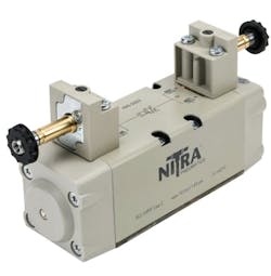 A Nitra Pneumatics solenoid valve from AutomationDirect. A Nitra Pneumatics solenoid valve from AutomationDirect.