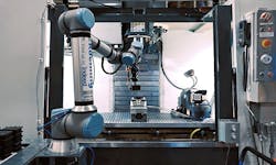 Roechling Industrial North America solves labor-shortage issues using a CNC machine tending cobot. Source: Cobot Systems Roechling Industrial North America solves labor-shortage issues using a CNC machine tending cobot. Source: Cobot Systems