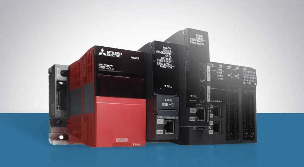 Mitsubishi iQ-R series PLCs.