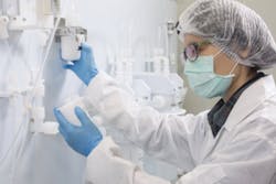 Production worker at an Entegris plant in Taiwan. Source: Entegris Production worker at an Entegris plant in Taiwan. Source: Entegris