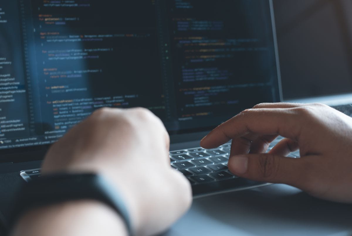 Web or application development, business and technology concept