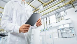 checking data on a mobile device in a processing facility. checking data on a mobile device in a processing facility.