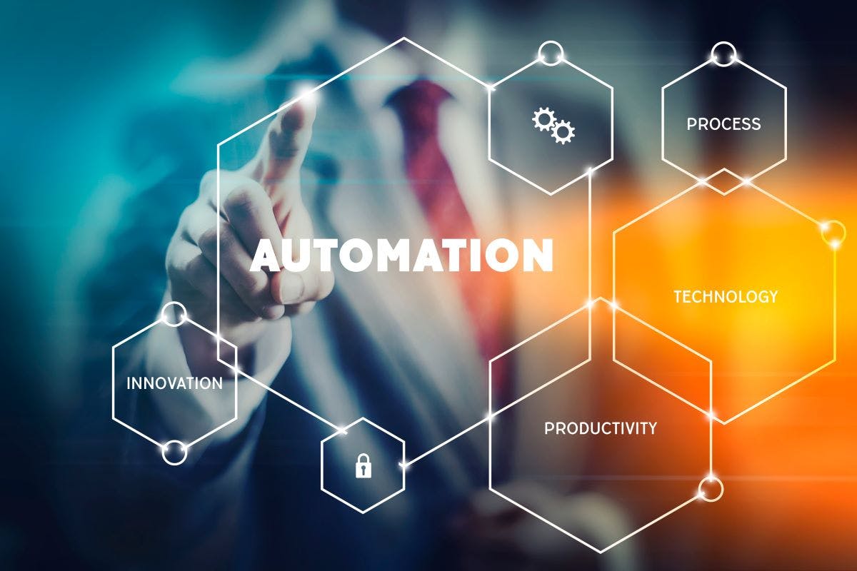 Business leader presenting modern automation tools to increase profit and productivity