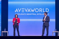 Garg (left) and Raj at Aveva World 2025 in San Francisco Garg (left) and Raj at Aveva World 2025 in San Francisco