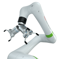 OnRobot’s Dual QuickChanger on a Fanuc CRX robot OnRobot’s Dual QuickChanger on a Fanuc CRX robot