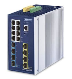Planet Technology's TSN-6325-8T4S4X industrial-grade Layer 3 Time-Sensitive Networking managed Ethernet switch Planet Technology's TSN-6325-8T4S4X industrial-grade Layer 3 Time-Sensitive Networking managed Ethernet switch