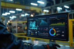 manufacturing engineer reviewing SCADA/HMI screen manufacturing engineer reviewing SCADA/HMI screen