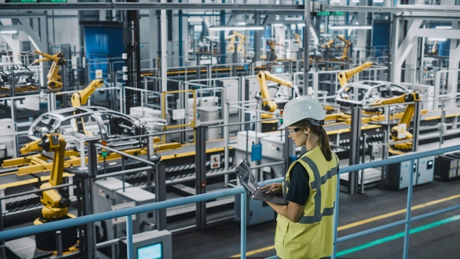 Engineer in automotive manufacturing facility