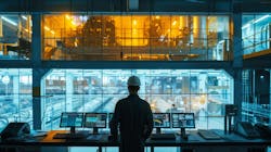 Industrial engineer in control room Industrial engineer in control room