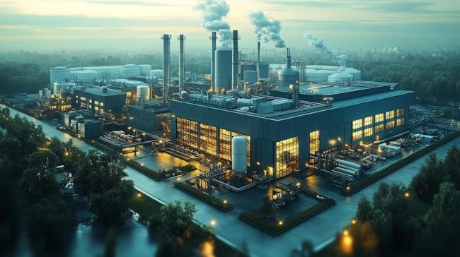 modern sustainable manufacturing facility