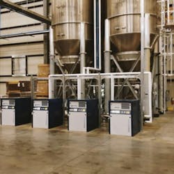 Pellet silos and controls at the new Premix facility Pellet silos and controls at the new Premix facility