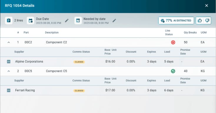 Epicor Prism Business Communications sample screenshot