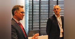 Honeywell's Carlos Villa (left) and Danfoss's John Conboy Honeywell's Carlos Villa (left) and Danfoss's John Conboy