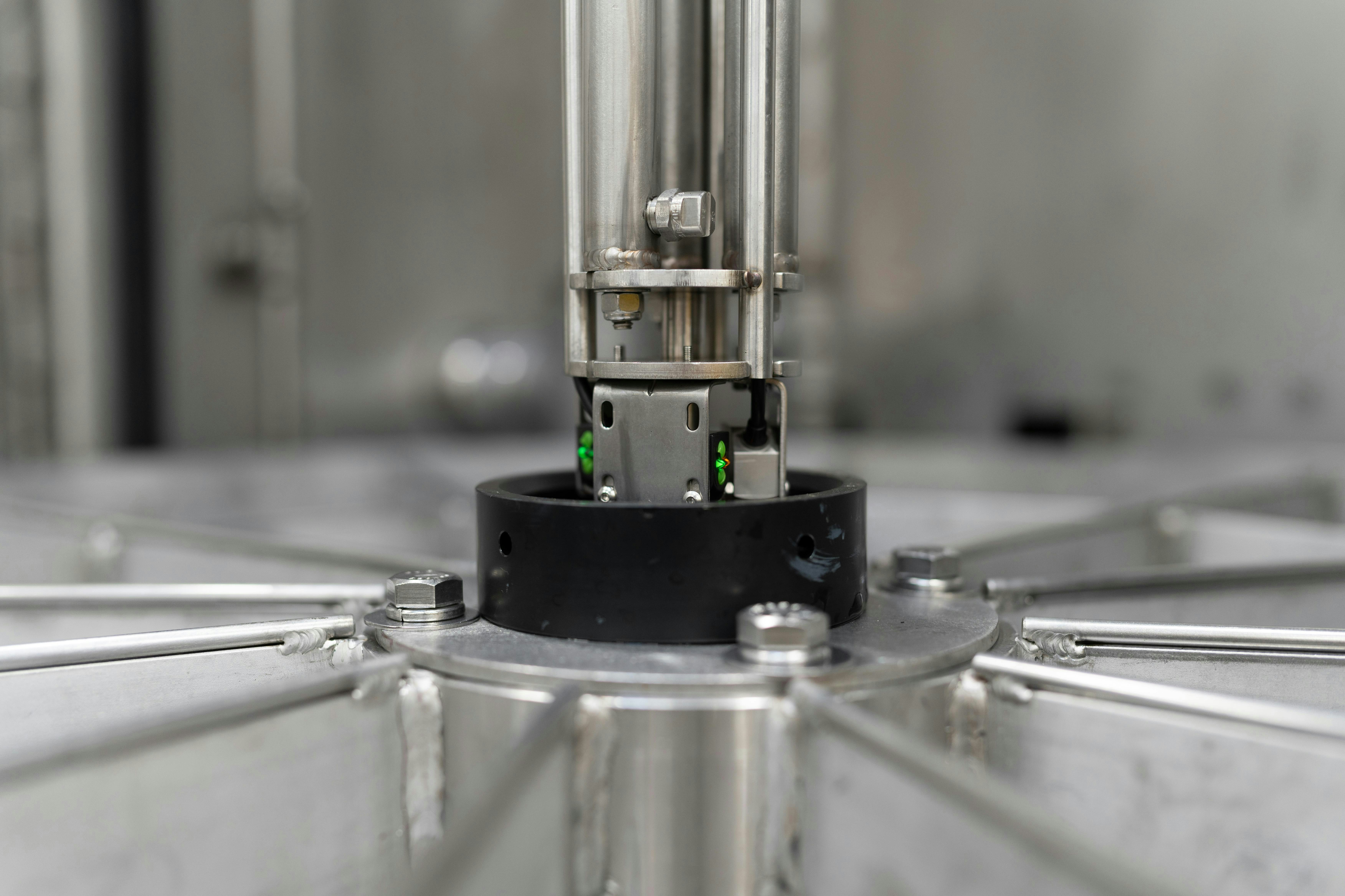 part-detection sensors inside a turntable parts washer