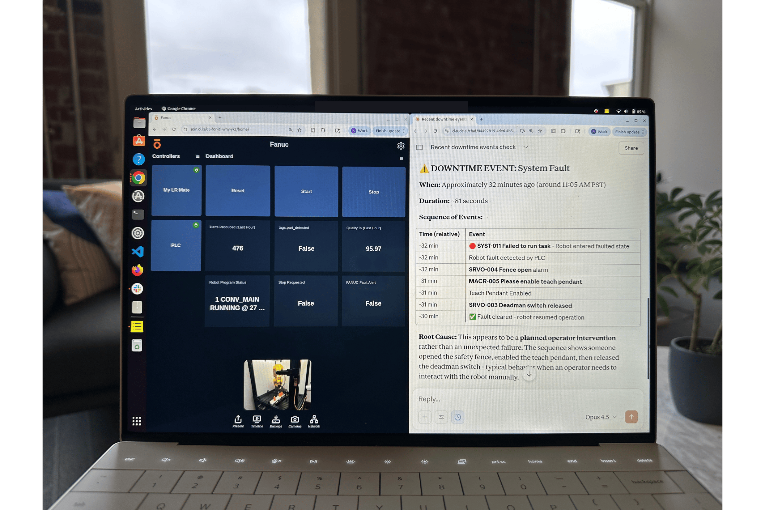 Olis app uses Claude to check for downtime events,