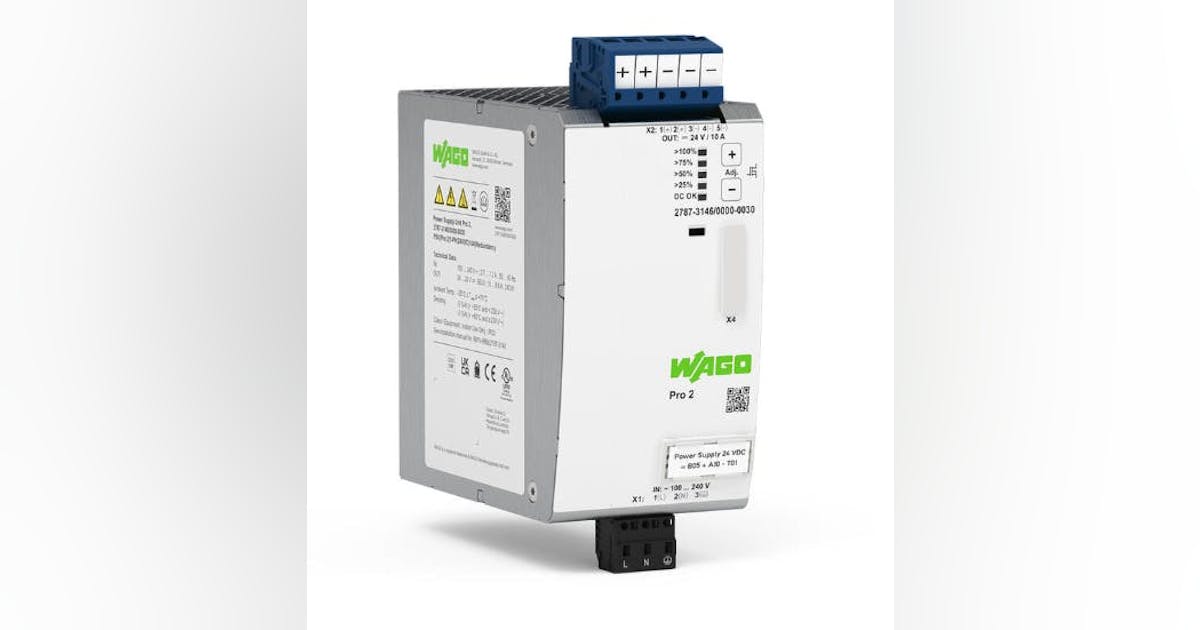 Wago Pro 2 Series Redundant Power Supply | Automation World