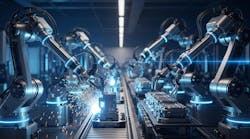 robots operating in a lights-out facility robots operating in a lights-out facility