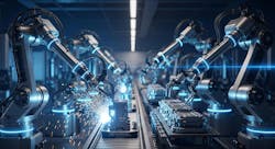 robots operating in a lights-out facility robots operating in a lights-out facility